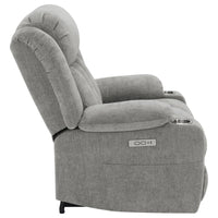 Houston Upholstered Power Lift Recliner Grey - Home & Sleep Outlet
