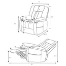 Houston Upholstered Power Lift Recliner Grey - Home & Sleep Outlet