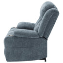 Houston Upholstered Power Lift Recliner Slate Blue - Home & Sleep Outlet