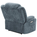 Houston Upholstered Power Lift Recliner Slate Blue - Home & Sleep Outlet