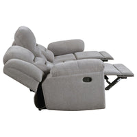 Gilson 2-piece Chenille Upholstered Reclining Sofa Set Grey - Home & Sleep Outlet