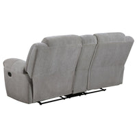 Gilson 2-piece Chenille Upholstered Reclining Sofa Set Grey - Home & Sleep Outlet
