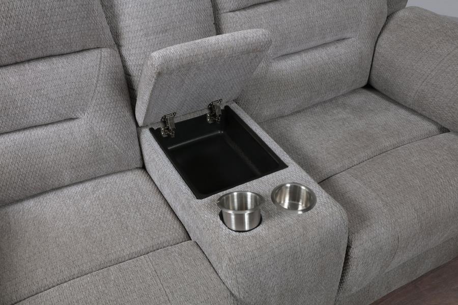 Gilson 2-piece Chenille Upholstered Reclining Sofa Set Grey - Home & Sleep Outlet