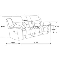 Gilson 2-piece Chenille Upholstered Reclining Sofa Set Grey - Home & Sleep Outlet