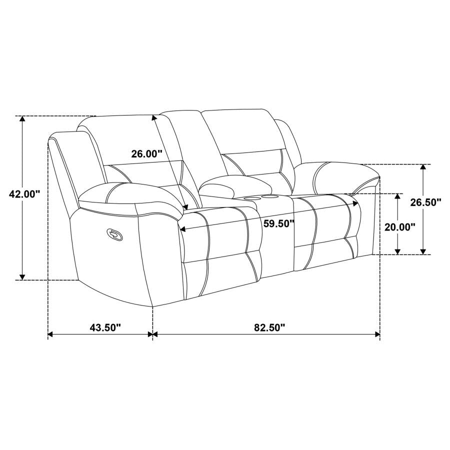 Gilson 2-piece Chenille Upholstered Reclining Sofa Set Grey - Home & Sleep Outlet