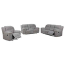 Gilson 3-piece Chenille Upholstered Reclining Sofa Set Grey - Home & Sleep Outlet