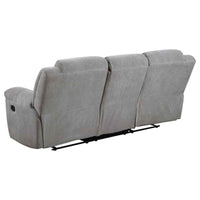 Gilson 3-piece Chenille Upholstered Reclining Sofa Set Grey - Home & Sleep Outlet