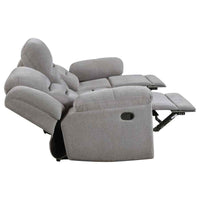 Gilson 3-piece Chenille Upholstered Reclining Sofa Set Grey - Home & Sleep Outlet