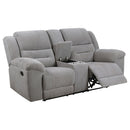 Gilson 3-piece Chenille Upholstered Reclining Sofa Set Grey - Home & Sleep Outlet
