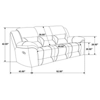 Gilson 3-piece Chenille Upholstered Reclining Sofa Set Grey - Home & Sleep Outlet