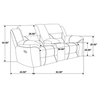 Gilson 3-piece Chenille Upholstered Reclining Sofa Set Grey - Home & Sleep Outlet