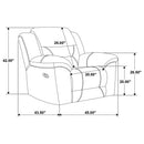 Gilson 3-piece Chenille Upholstered Reclining Sofa Set Grey - Home & Sleep Outlet