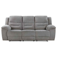 Gilson Chenille Upholstered Reclining Sofa Grey - Home & Sleep Outlet