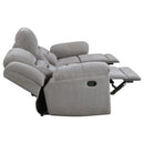 Gilson Chenille Upholstered Reclining Sofa Grey - Home & Sleep Outlet