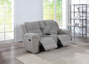 Gilson Chenille Upholstered Reclining Loveseat Grey - Home & Sleep Outlet