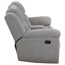 Gilson Chenille Upholstered Reclining Loveseat Grey - Home & Sleep Outlet