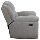 Gilson Chenille Upholstered Glider Recliner Chair Grey - Home & Sleep Outlet