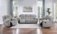 Gilson Chenille Upholstered Glider Recliner Chair Grey - Home & Sleep Outlet