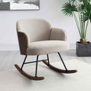 Paige Boucle Upholstered Mid Back Rocking Chair Beige - Home & Sleep Outlet
