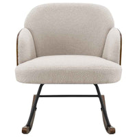 Paige Boucle Upholstered Mid Back Rocking Chair Beige - Home & Sleep Outlet