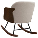Paige Boucle Upholstered Mid Back Rocking Chair Beige - Home & Sleep Outlet