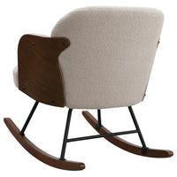 Paige Boucle Upholstered Mid Back Rocking Chair Beige - Home & Sleep Outlet