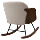 Paige Boucle Upholstered Mid Back Rocking Chair Beige - Home & Sleep Outlet
