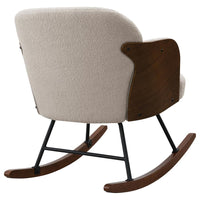 Paige Boucle Upholstered Mid Back Rocking Chair Beige - Home & Sleep Outlet