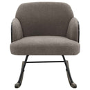 Paige Boucle Upholstered Mid Back Rocking Chair Taupe - Home & Sleep Outlet