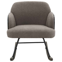 Paige Boucle Upholstered Mid Back Rocking Chair Taupe - Home & Sleep Outlet