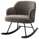 Paige Boucle Upholstered Mid Back Rocking Chair Taupe - Home & Sleep Outlet