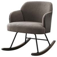 Paige Boucle Upholstered Mid Back Rocking Chair Taupe - Home & Sleep Outlet