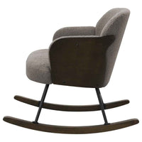 Paige Boucle Upholstered Mid Back Rocking Chair Taupe - Home & Sleep Outlet