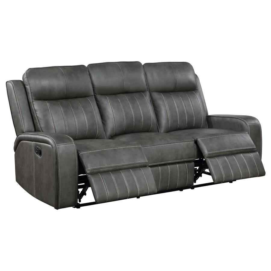 Raelynn 2-piece Upholstered Reclining Sofa Set Grey - Home & Sleep Outlet