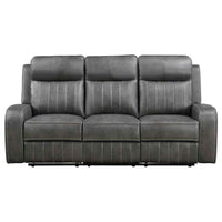 Raelynn 2-piece Upholstered Reclining Sofa Set Grey - Home & Sleep Outlet