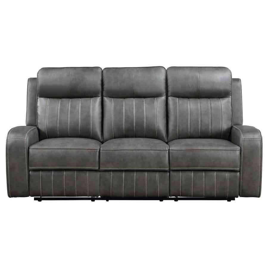 Raelynn 2-piece Upholstered Reclining Sofa Set Grey - Home & Sleep Outlet