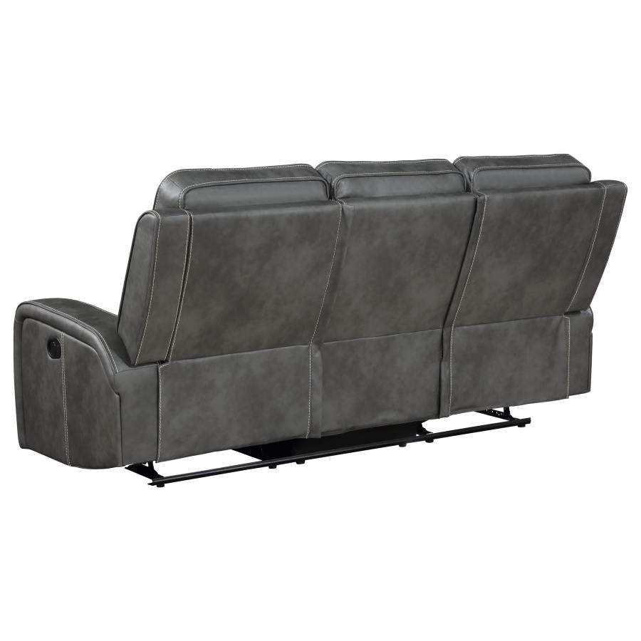 Raelynn 2-piece Upholstered Reclining Sofa Set Grey - Home & Sleep Outlet