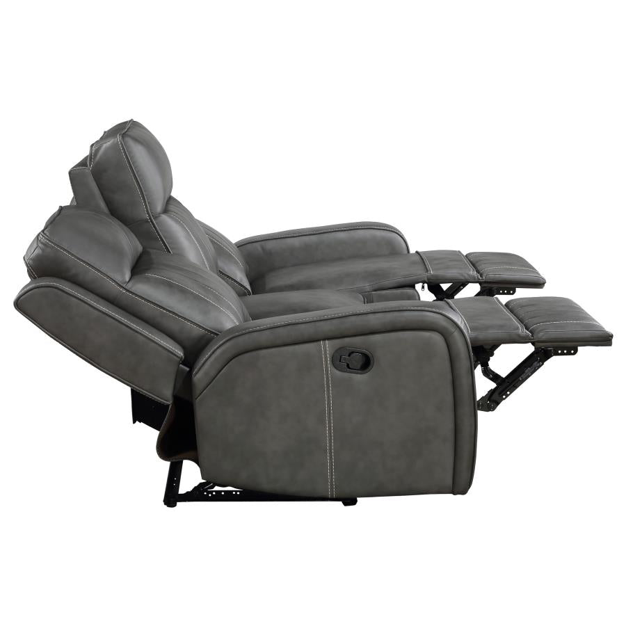 Raelynn 2-piece Upholstered Reclining Sofa Set Grey - Home & Sleep Outlet