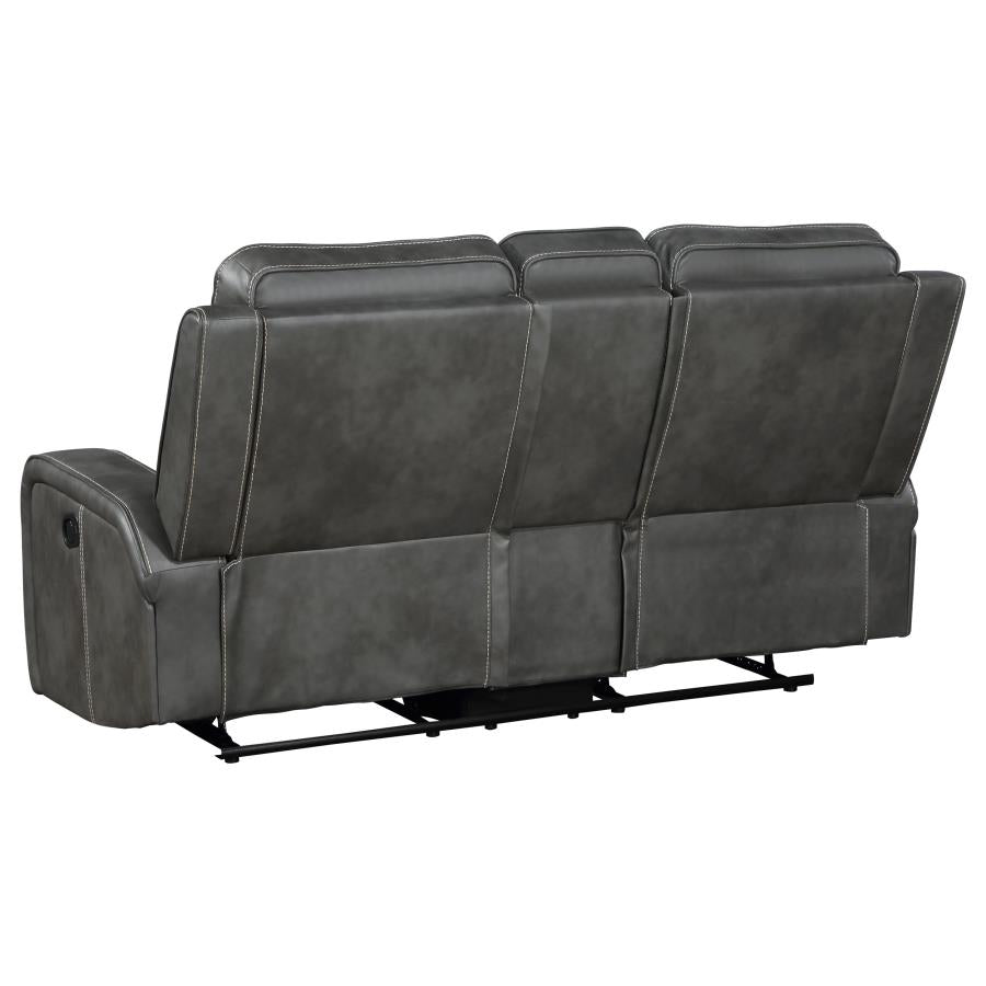 Raelynn 2-piece Upholstered Reclining Sofa Set Grey - Home & Sleep Outlet