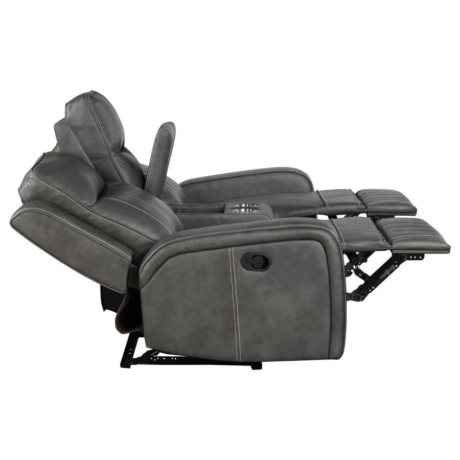 Raelynn 2-piece Upholstered Reclining Sofa Set Grey - Home & Sleep Outlet