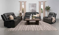 Raelynn 3-piece Upholstered Reclining Sofa Set Grey - Home & Sleep Outlet