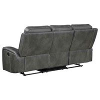 Raelynn 3-piece Upholstered Reclining Sofa Set Grey - Home & Sleep Outlet