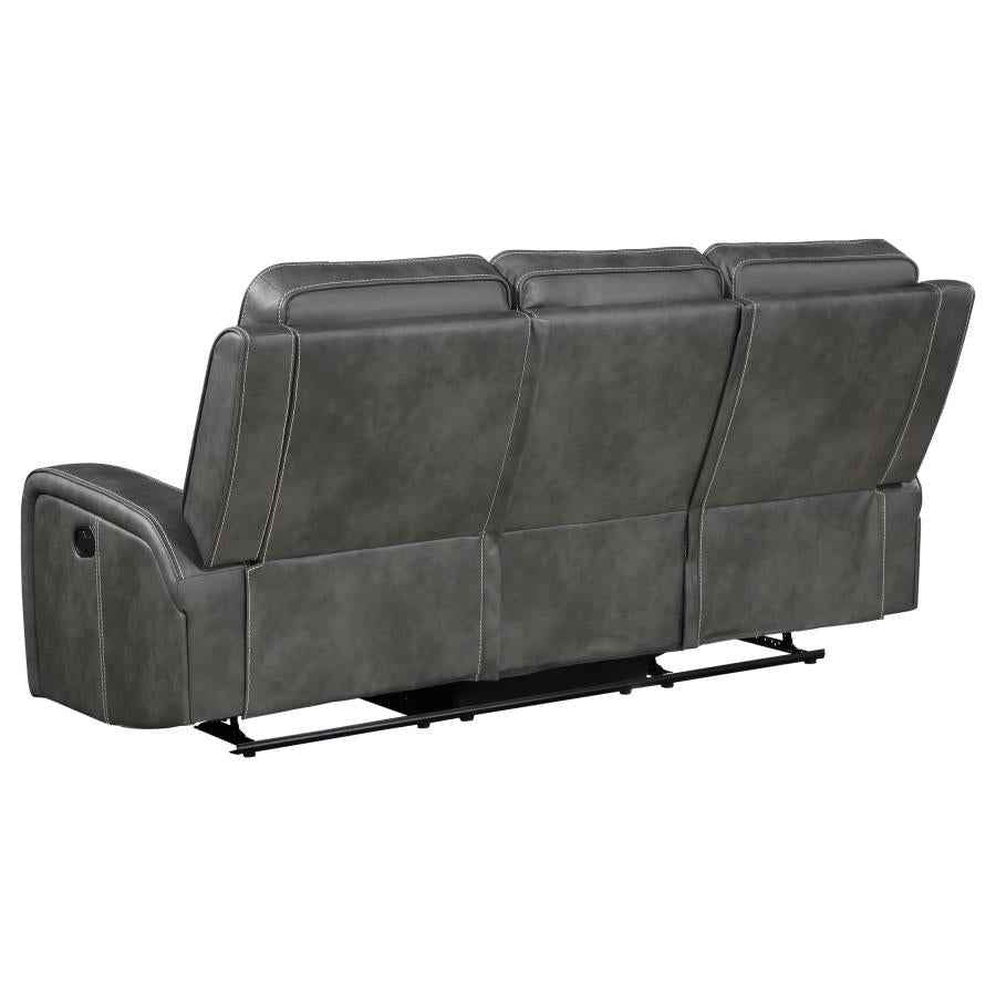 Raelynn 3-piece Upholstered Reclining Sofa Set Grey - Home & Sleep Outlet