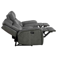 Raelynn 3-piece Upholstered Reclining Sofa Set Grey - Home & Sleep Outlet
