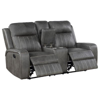 Raelynn 3-piece Upholstered Reclining Sofa Set Grey - Home & Sleep Outlet