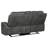 Raelynn 3-piece Upholstered Reclining Sofa Set Grey - Home & Sleep Outlet