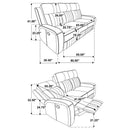 Raelynn 3-piece Upholstered Reclining Sofa Set Grey - Home & Sleep Outlet