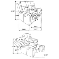 Raelynn 3-piece Upholstered Reclining Sofa Set Grey - Home & Sleep Outlet