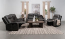 Raelynn Upholstered Track Arm Motion Sofa Grey - Home & Sleep Outlet