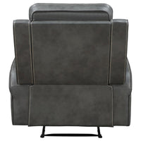 Raelynn Upholstered Track Arm Recliner Grey - Home & Sleep Outlet